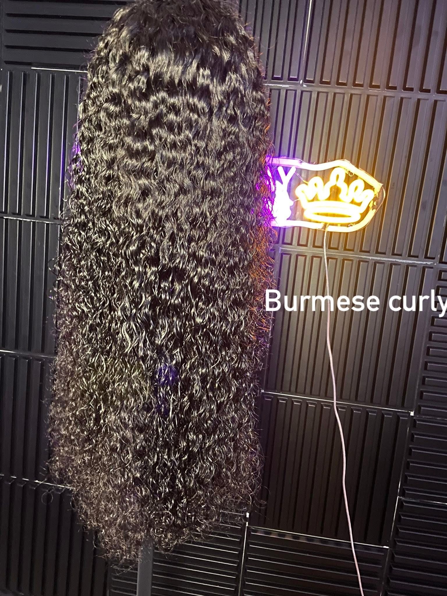 13*4 Burmese Curly Wig